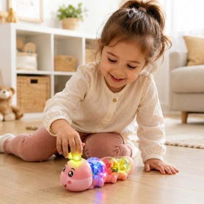 Bruco musicale che gattona - luci, suoni e movimento autonomo | CATERLY